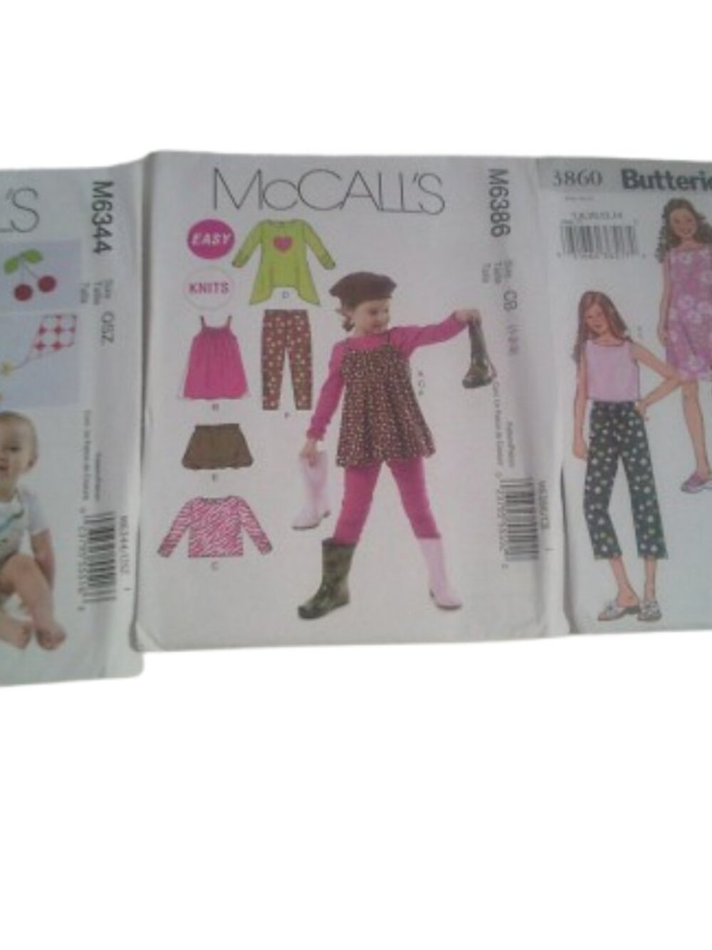 Patterns:  Lot of 3 Kids Patterns Variety Pack (McCalls & Butterick)